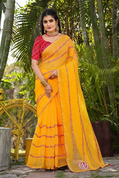 Alluring Art Silk Saree with Blouse piece 