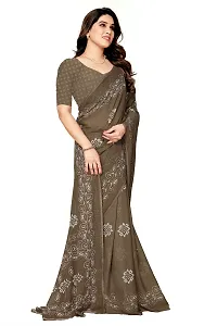 Stylish Women Georgette Printed Saree with Blouse piece-thumb3