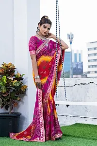 Stylish Women Georgette Printed Saree with Blouse piece-thumb2