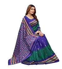 Beautiful Multicoloured Art Silk Printed Saree With Blouse Piece For Women-thumb2