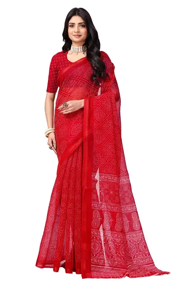 Beautiful Net Saree With Blouse Piece For Women