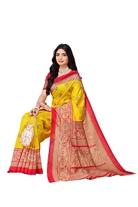 Stylish Women Art Silk Printed Saree with Blouse piece-thumb2