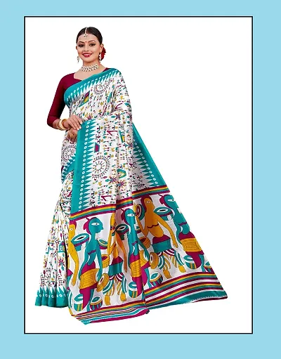 Elegant Art Silk Saree with Blouse piece For Women