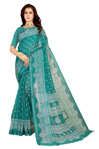 Hot Selling Chanderi Cotton Saree with Blouse piece 