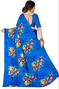Women Fancy Floral Printed Georgette Saree-thumb1