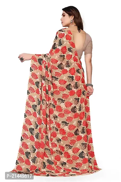 Kanooda Prints Fancy Floral Georgette Printed Saree-thumb2