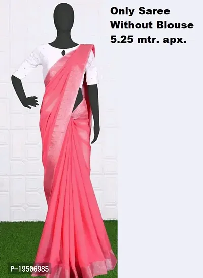 Women Stylish Chanderi Cotton Saree without Blouse piece