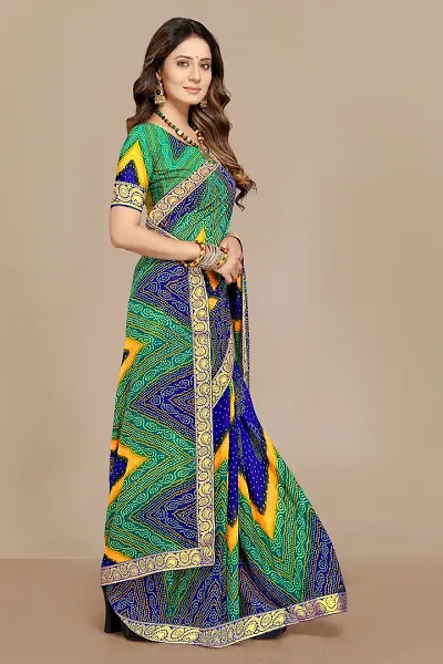 Trendy Women Georgette Sarees with Blouse Piece