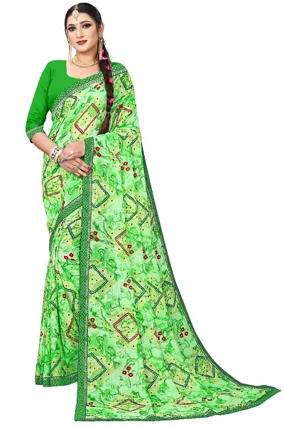 Fancy Georgette Sarees with Blouse Piece