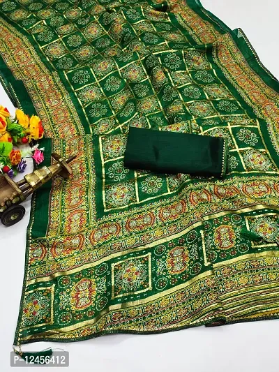 Kanooda Prints Fancy Kota Doria Silk Woven Design Saree
