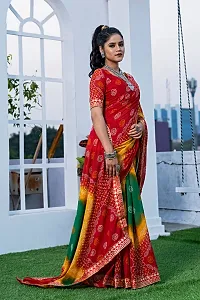 Stylish Women Georgette Printed Saree with Blouse piece-thumb3