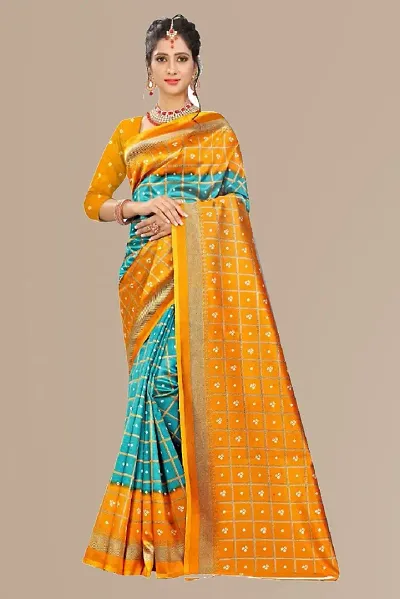 Stylish Polycotton Saree without Blouse piece For Women