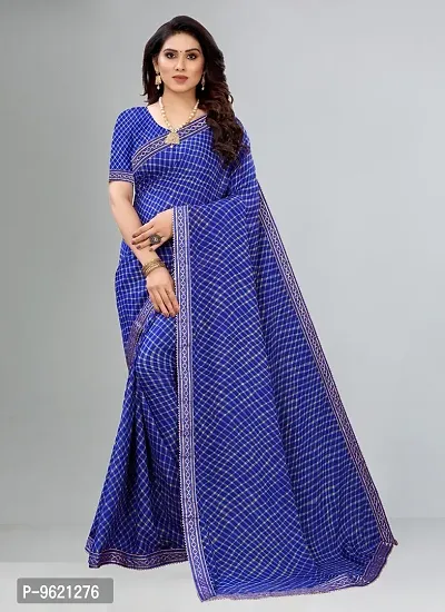 Fancy Georgette Saree with Blouse Piece for Women