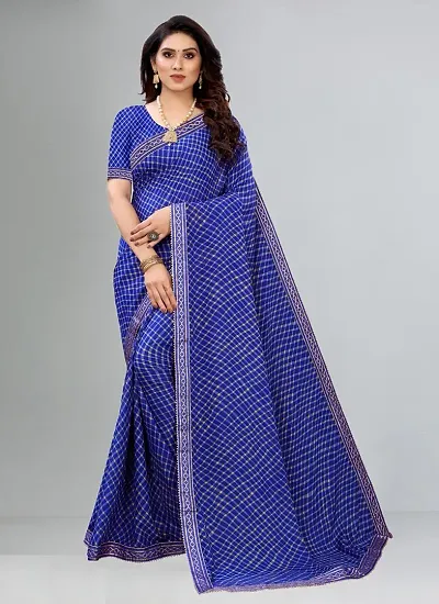 Fancy Georgette Sarees with Blouse Piece