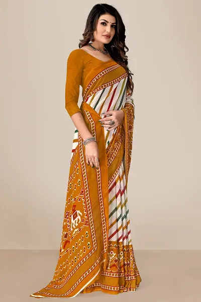 Elegant Georgette Saree with Blouse piece