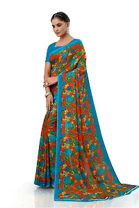 Fancy Georgette Floral Printed Saree-thumb2