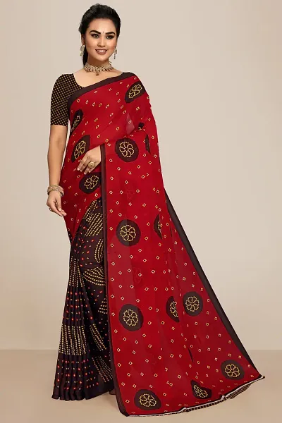 Elegant Georgette Saree with Blouse piece