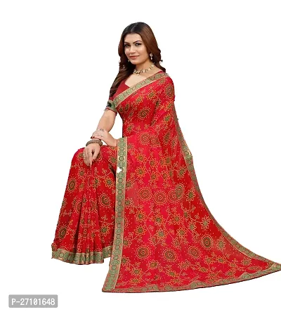 Stylish Women Georgette Printed Saree with Blouse piece-thumb4