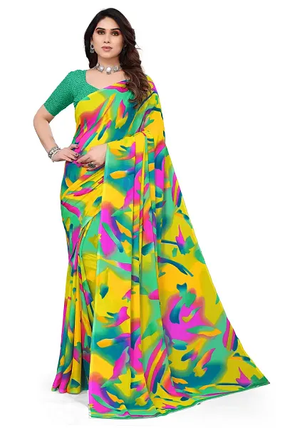 Must Have Georgette Saree with Blouse piece