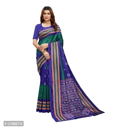 Beautiful Multicoloured Art Silk Printed Saree With Blouse Piece For Women-thumb0