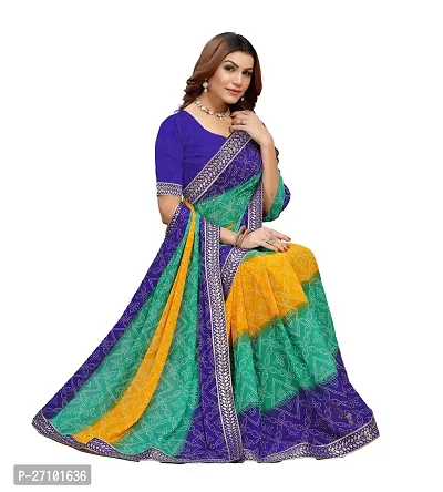 Stylish Women Georgette Printed Saree with Blouse piece-thumb4