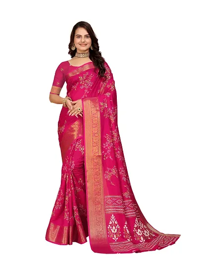 Classic Chiffon Saree with Blouse Piece Sarees For Women