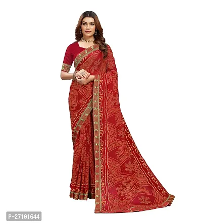 Stylish Women Georgette Printed Saree with Blouse piece