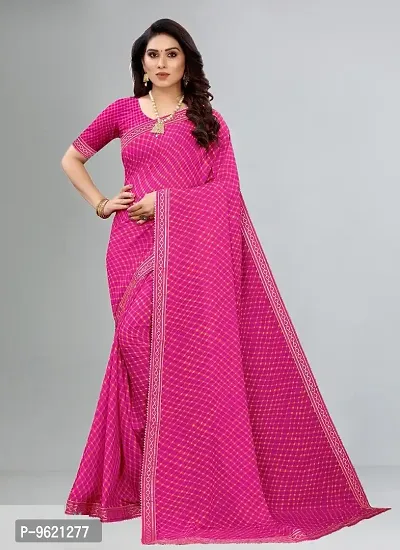 Fancy Georgette Saree with Blouse Piece for Women