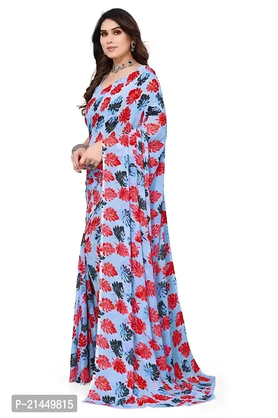 Kanooda Prints Fancy Floral Georgette Printed Saree-thumb3