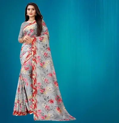 Elegant Georgette Saree with Blouse piece