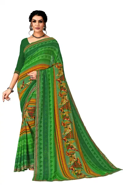 NITA CREATION Exclusive Kalamkari Woven Sarees For Women With Blouse Piece Khadi Silk Material (Green)