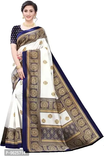 Buy MIMOSA Off White Striped Mysore Silk Crepe Zari Work Festive Womens  Saree | Shoppers Stop