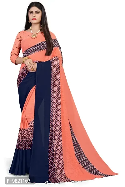 Fancy Georgette Saree with Blouse Piece for Women