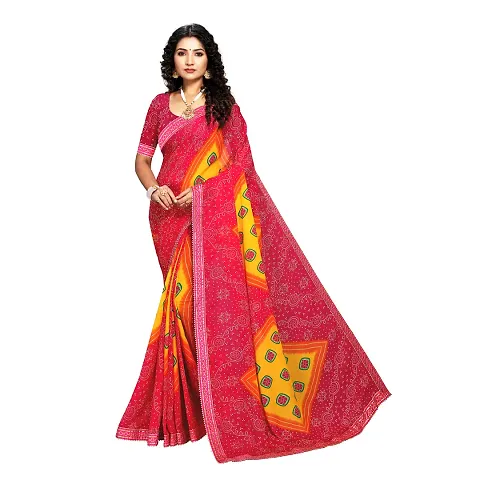 Georgette Sarees With Blouse Piece