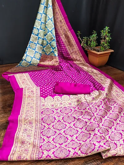 Alluring Art Silk Saree with Blouse piece