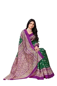 Stylish Women Art Silk Printed Saree with Blouse piece-thumb2