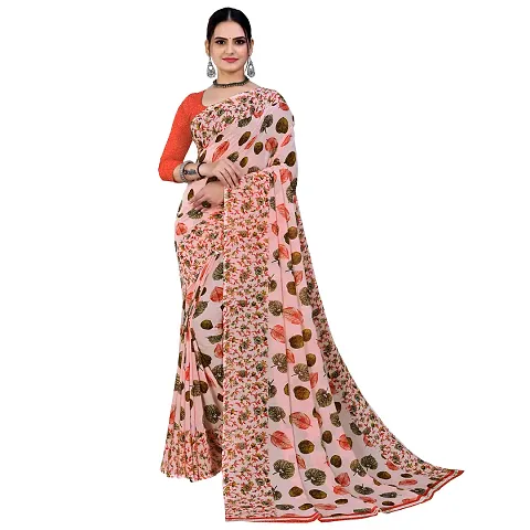 Stylish Georgette Saree with Blouse piece