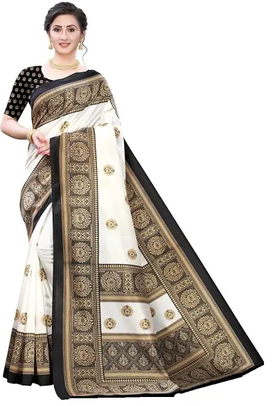 Stylish Fancy Art Silk Saree With Blouse Piece For Women Pack Of 1