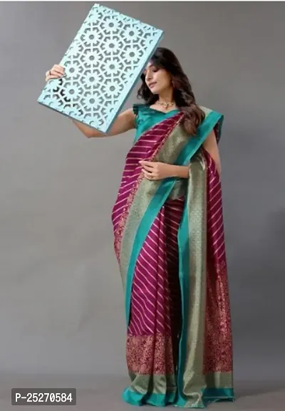 Elegant Purple Art Silk Printed Saree with Blouse piece