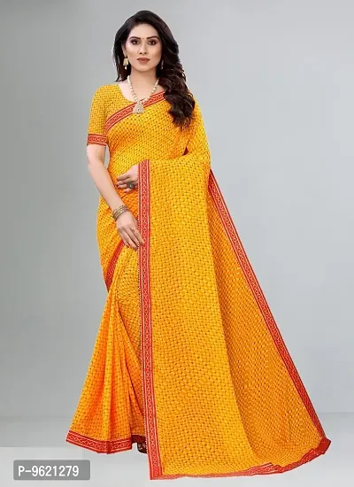 Fancy Georgette Saree with Blouse Piece for Women