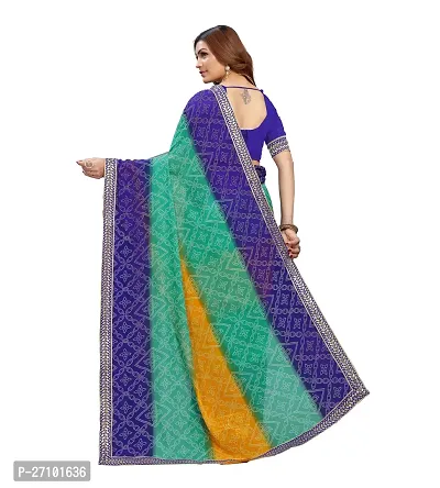 Stylish Women Georgette Printed Saree with Blouse piece-thumb3