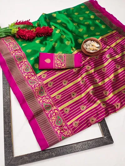 New In Art Silk Saree with Blouse piece 