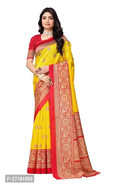 Stylish Women Art Silk Printed Saree with Blouse piece-thumb0