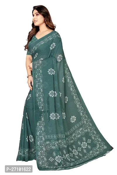 Stylish Women Georgette Printed Saree with Blouse piece-thumb3