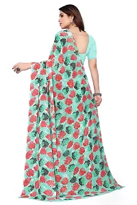 Kanooda Prints Fancy Floral Georgette Printed Saree-thumb1