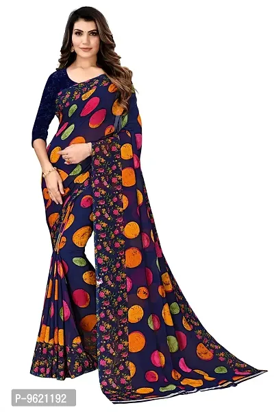 Fancy Georgette Saree with Blouse Piece for Women