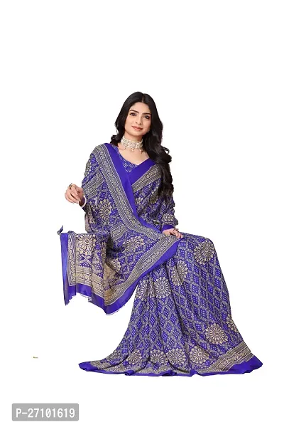 Stylish Women Georgette Printed Saree with Blouse piece-thumb3