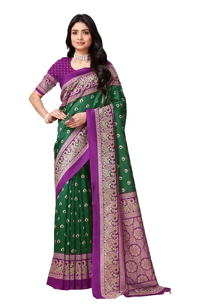 Spacekart Women's Art Silk Saree with Blouse Piece for women and girls