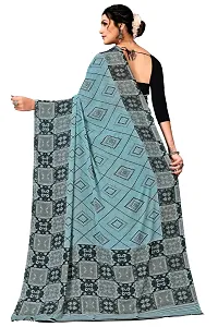 Trendy Georgette Printed Saree With Blouse Piece For Women-thumb1