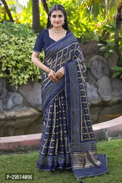 Beautiful Blue Kota Doria Woven Design Women Saree with Blouse piece